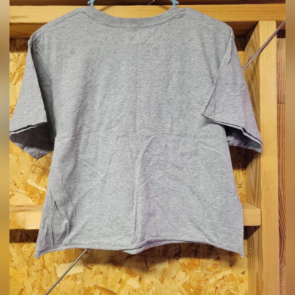 Miken Flow Save Water Drink Beer NWOT NEW‎ Women's Crop Tshirt Size Large - Picture 2 of 3